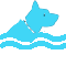 dog simming icon